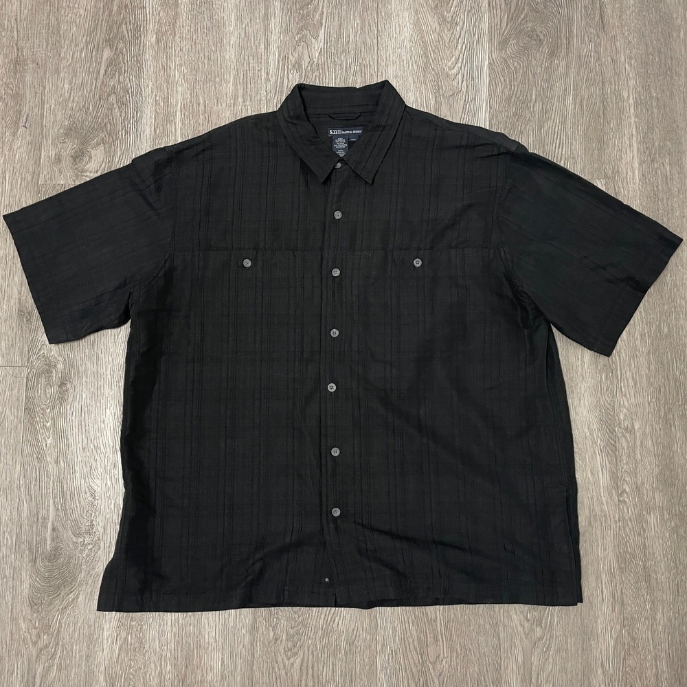 5.11 Tactical Shirt Mens 2XL Black Covert Plaid Concealed Carry 71170